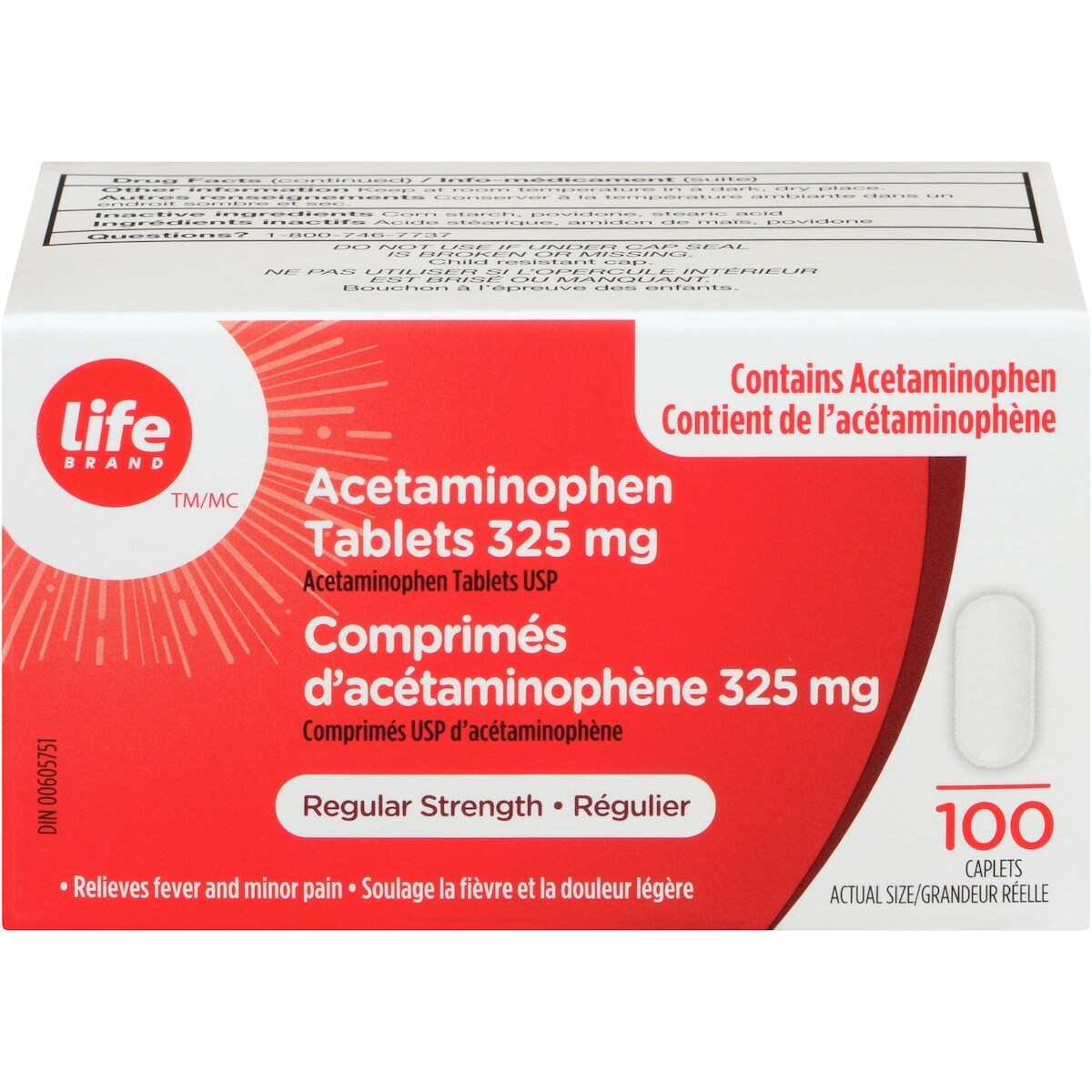 Comprimés d’acétaminophène 325 mg