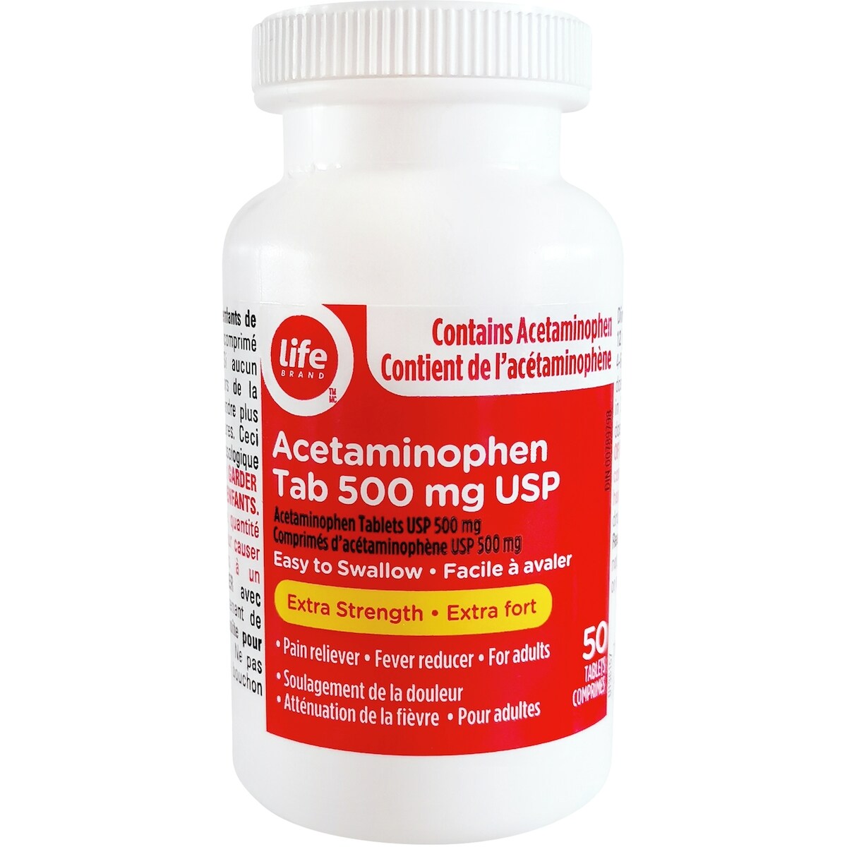 Acetaminophen tab 500 mg USP Comprimes d"acetaminophene USP 500mg Extra fort