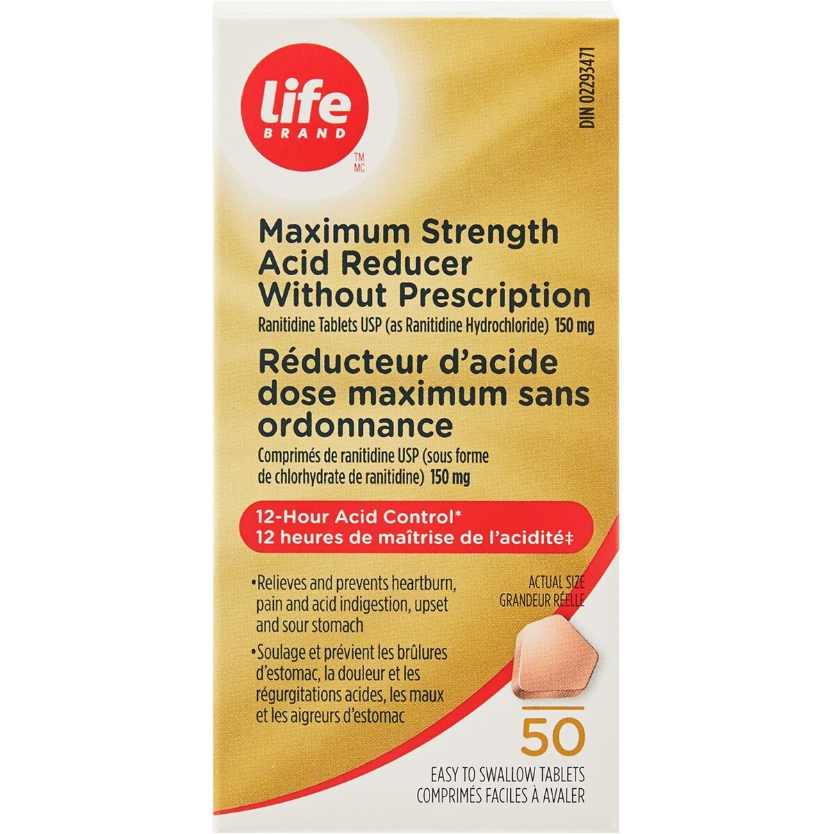 Réducteur d’acide
150 mg