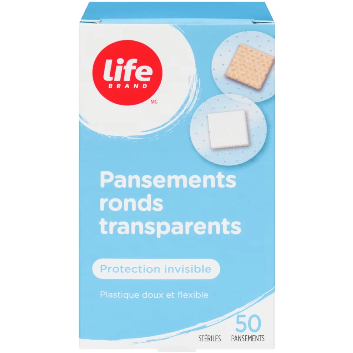 Pansements ronds transparents
