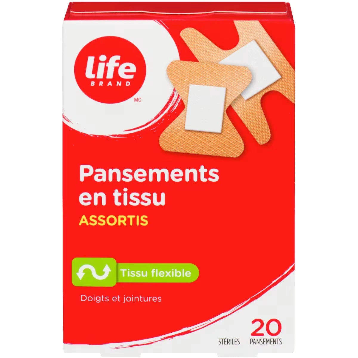 Pansements en mousse ASSORTIS tissu flexible