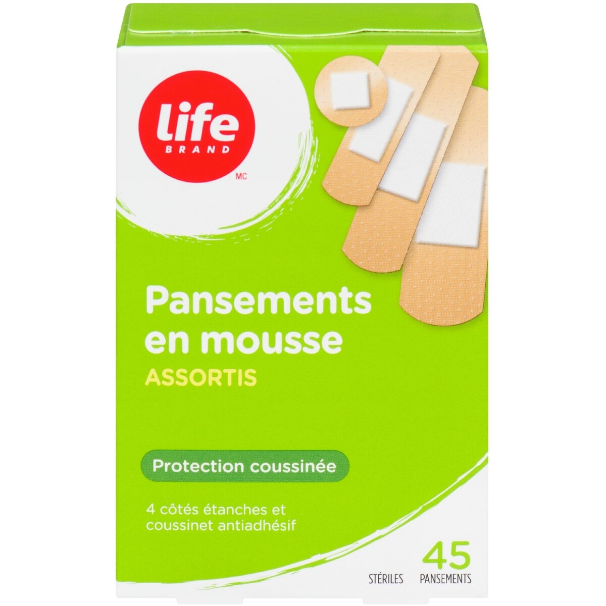 Pansements en mousse ASSORTIS