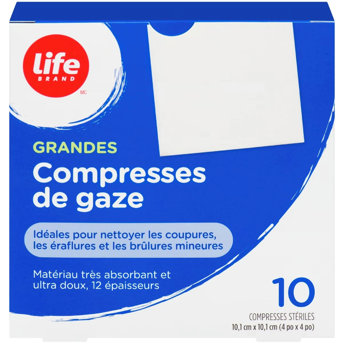 GRANDES Compresses de gaze