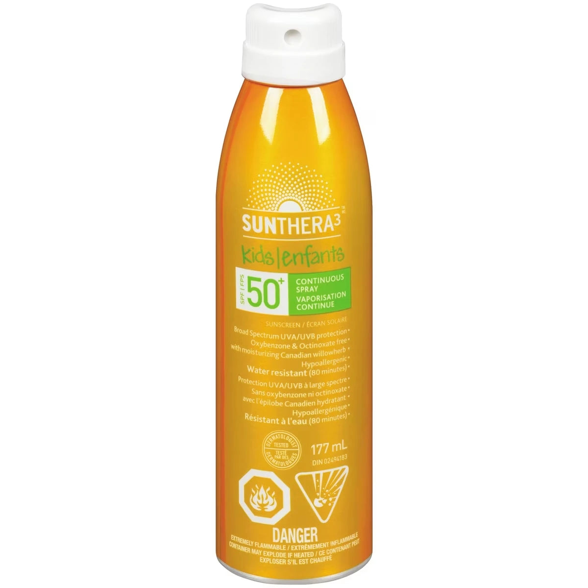 écran solaire enfants à vaporisation continue FPS50+