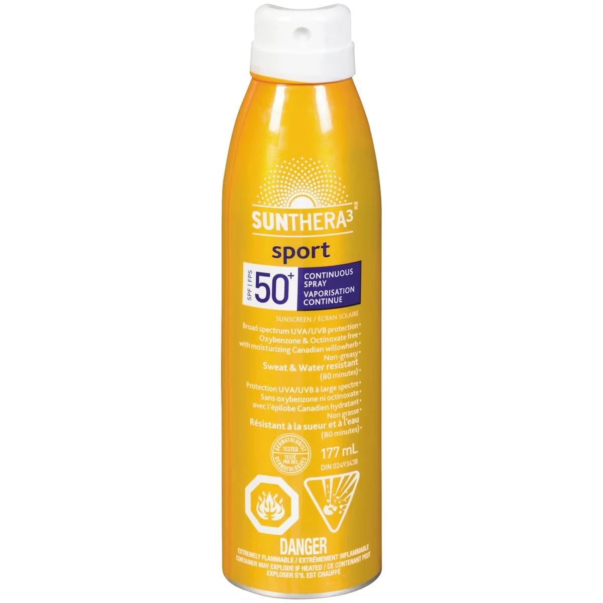 écran solaire  sport à vaporisation continue FPS50+