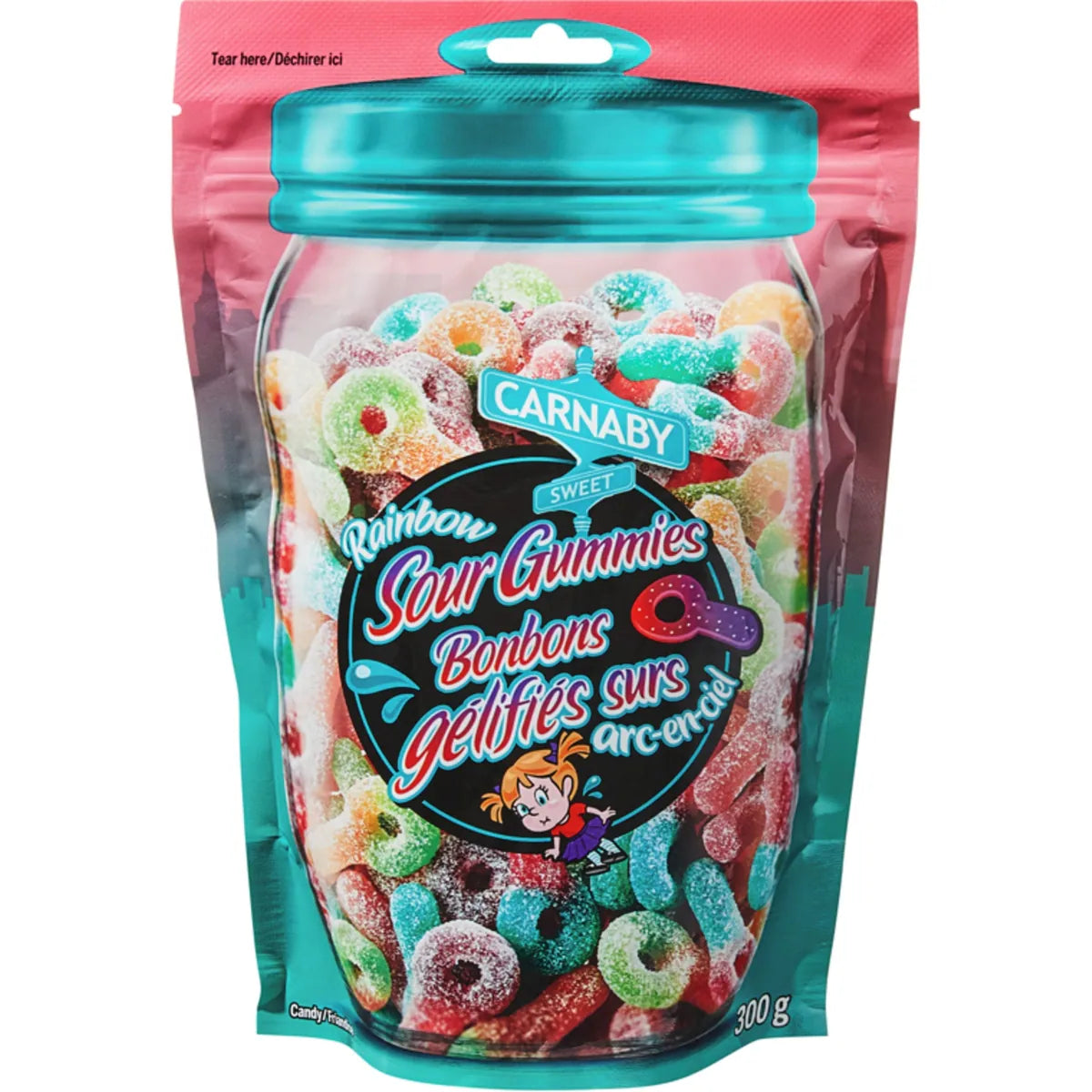 Bonbons gélifiés surs arc-en-ciel