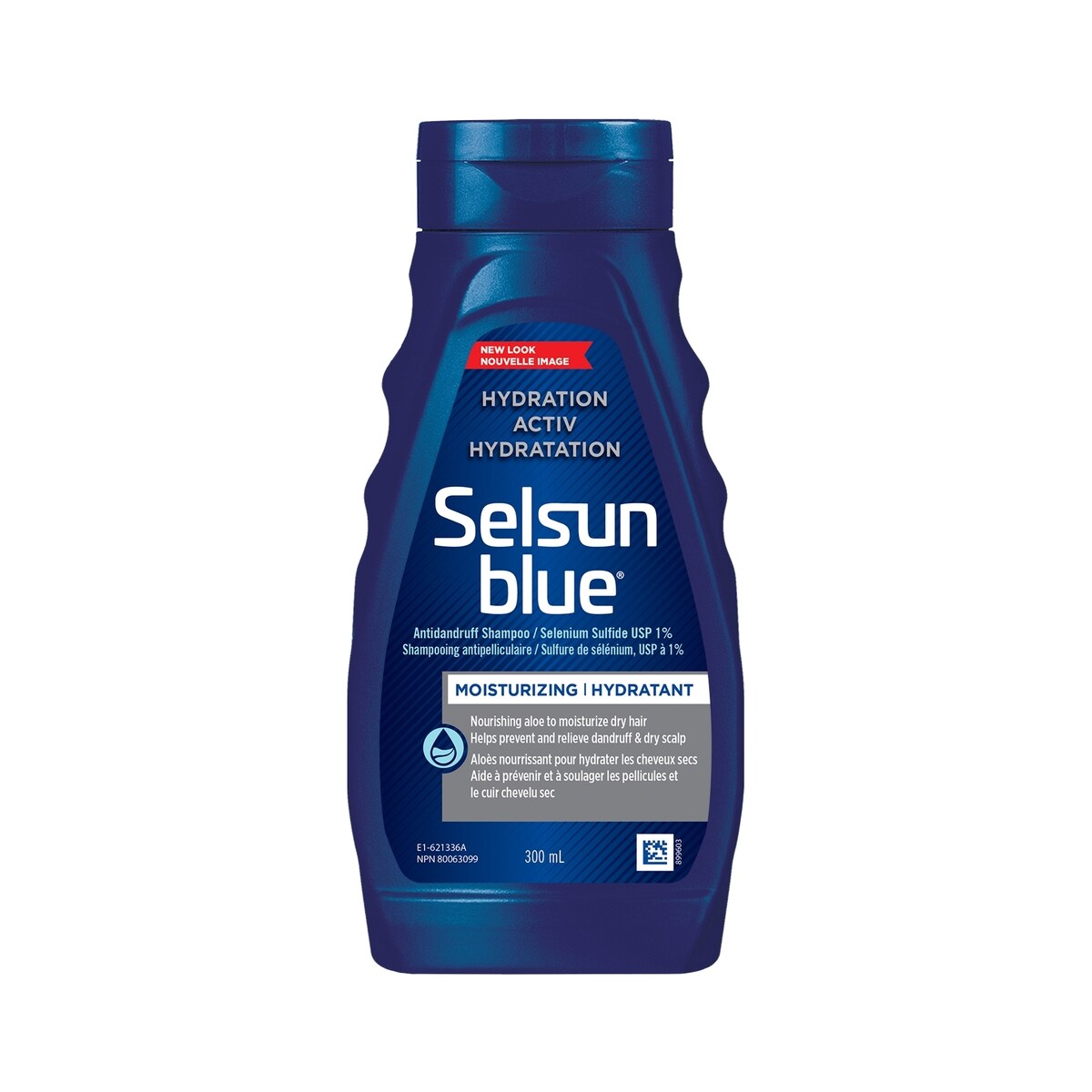 Blue Shampooing antipelliculaire Hydratation ACTIV, 300 ml, contrôle les pellicules et la desquamation, hydrate le cuir chevelu et soulage les démangeaisons, doux pour un usage quotidien