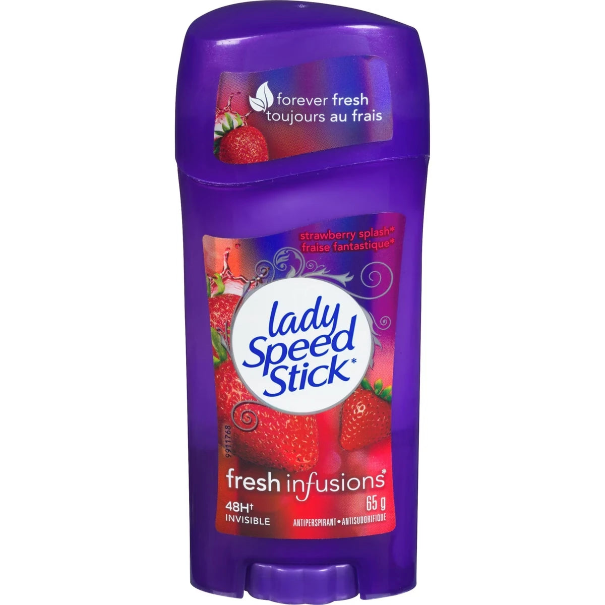 Antisudorifique/désodorisant Fresh Infusions Fraise fantastique, en bâton invisible