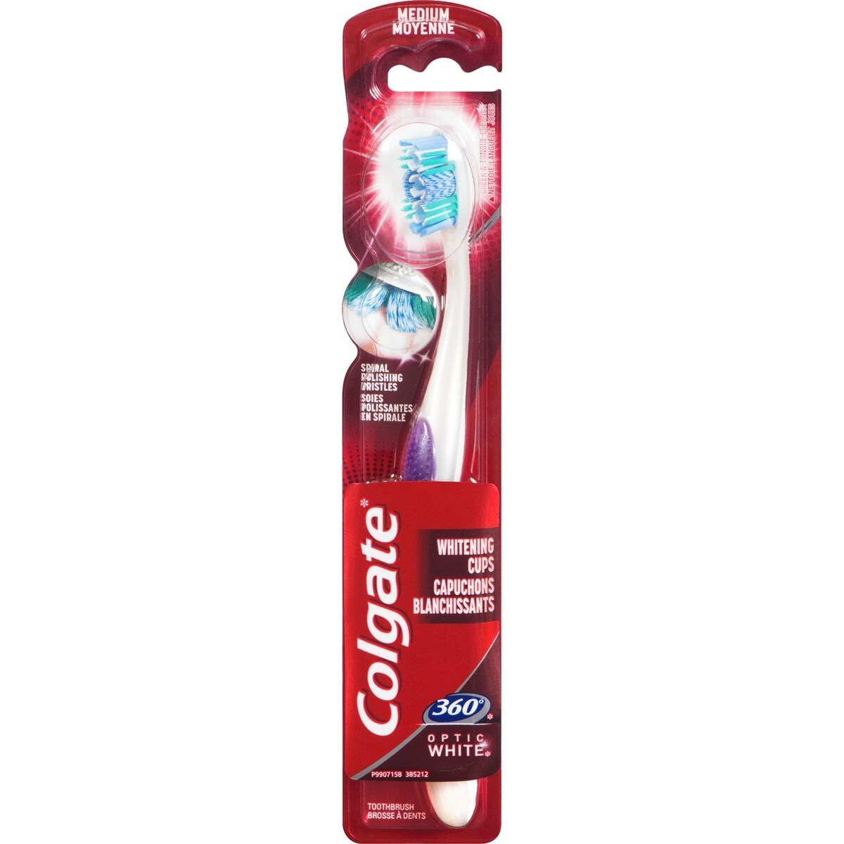 Brosse à dents moyenne 360 Optic White