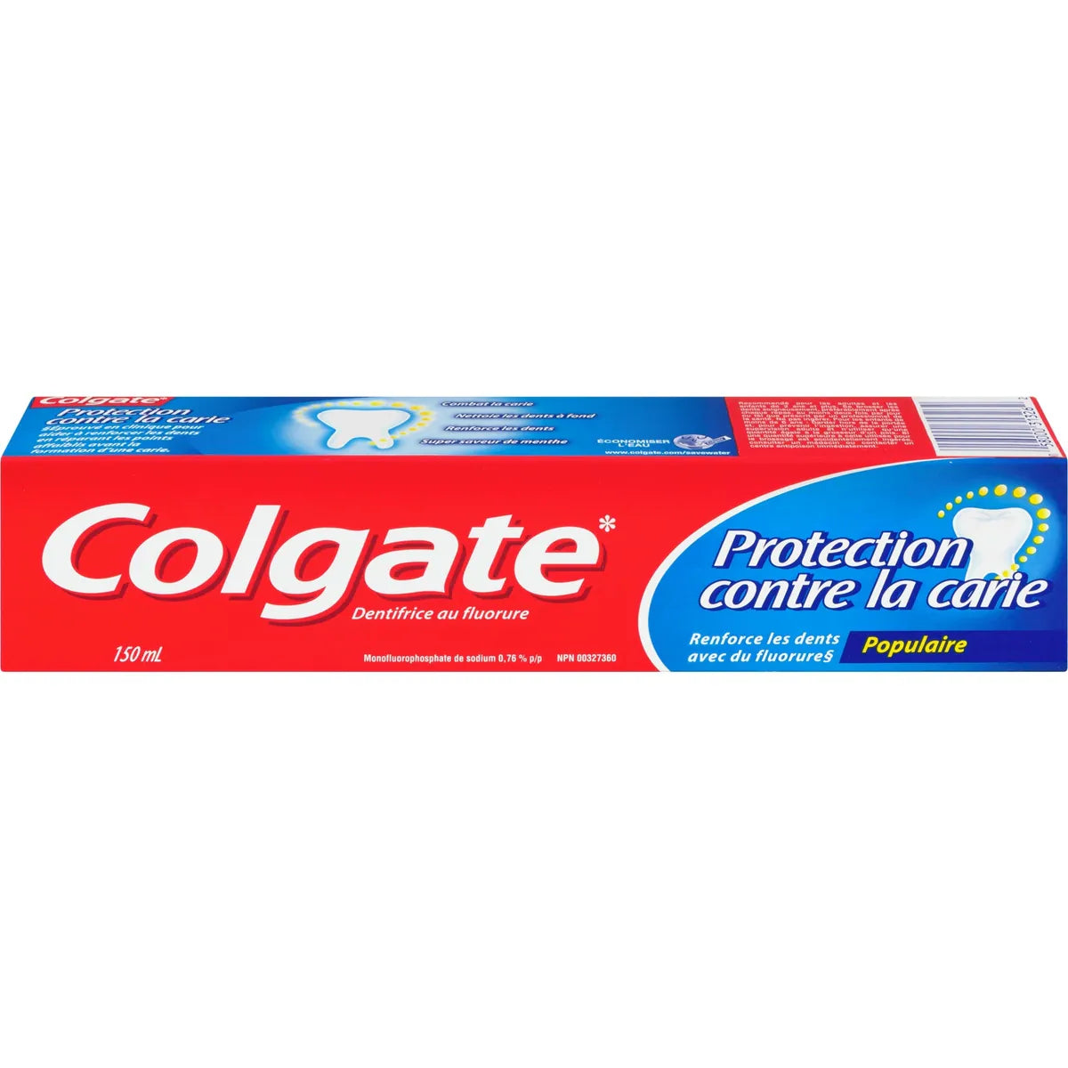 Dentifrice au fluorure Protection contre la carie Populaire, 150 mL