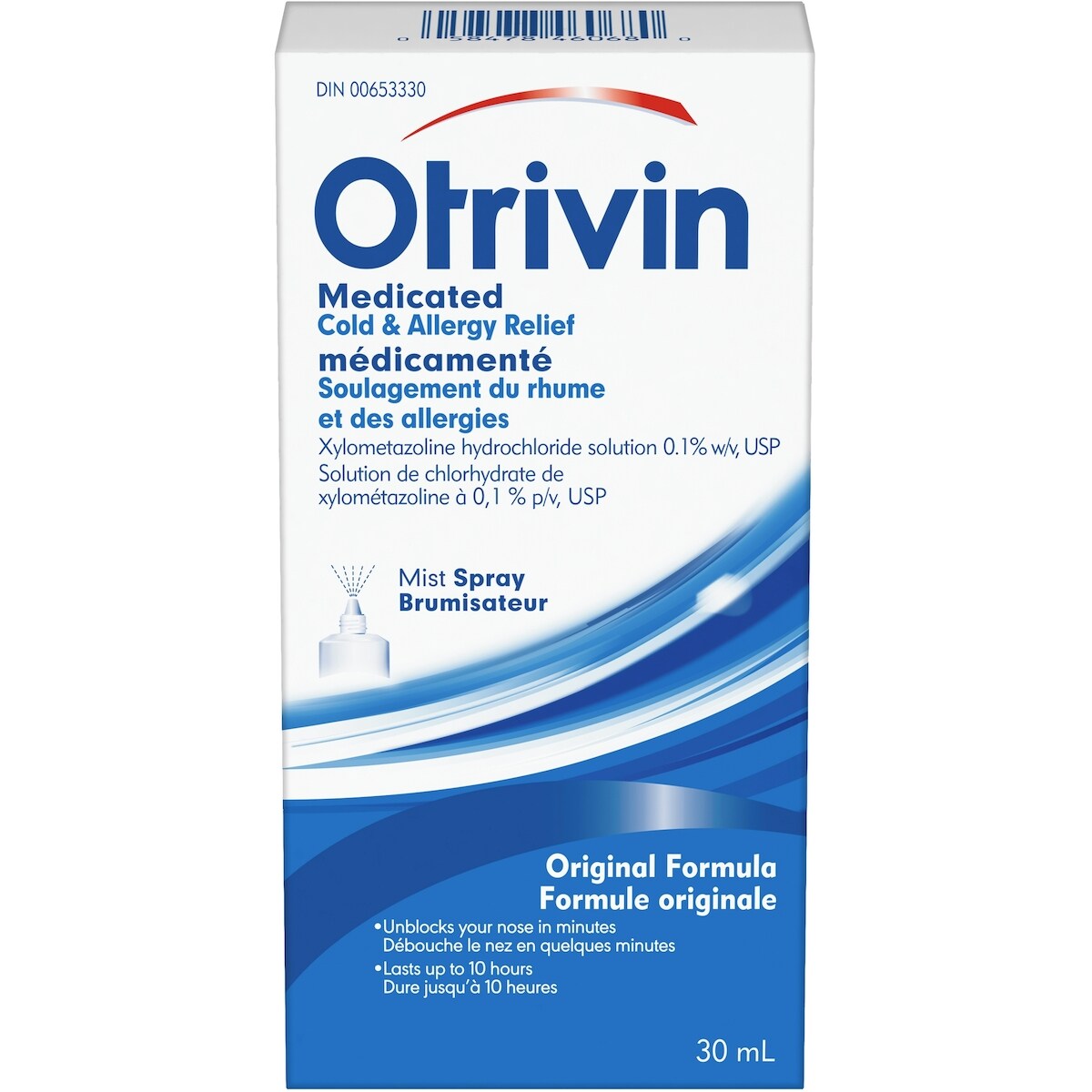 OTRIVIN Soulagement due rhume et des allergies.  Vaporisateur