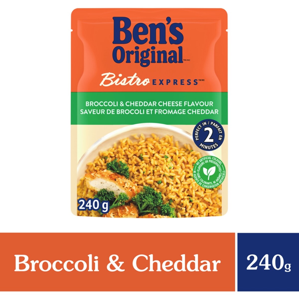 Riz d'accompagnement saveur de brocoli et fromage cheddar