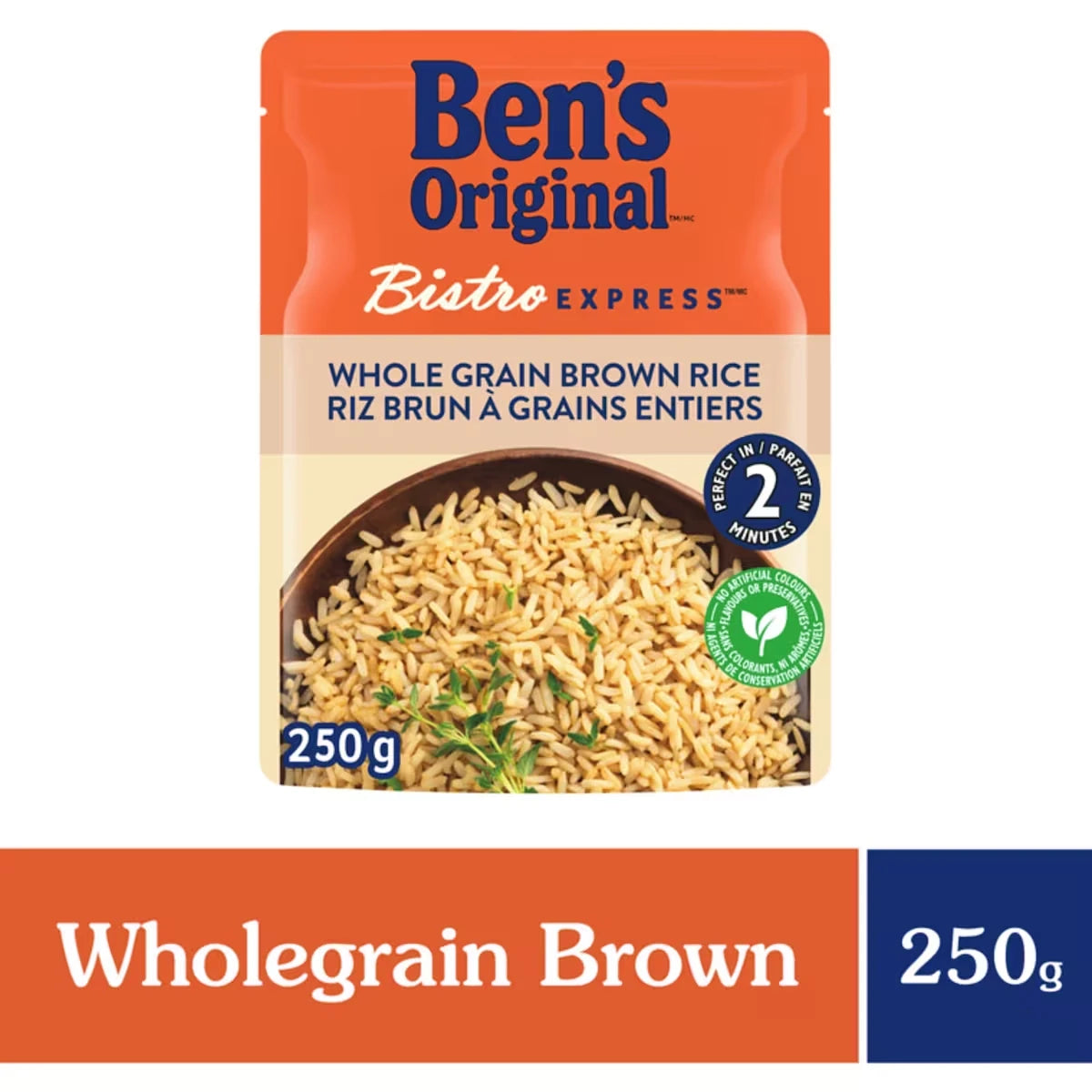 Riz d'accompagnement riz brun à grains entiers