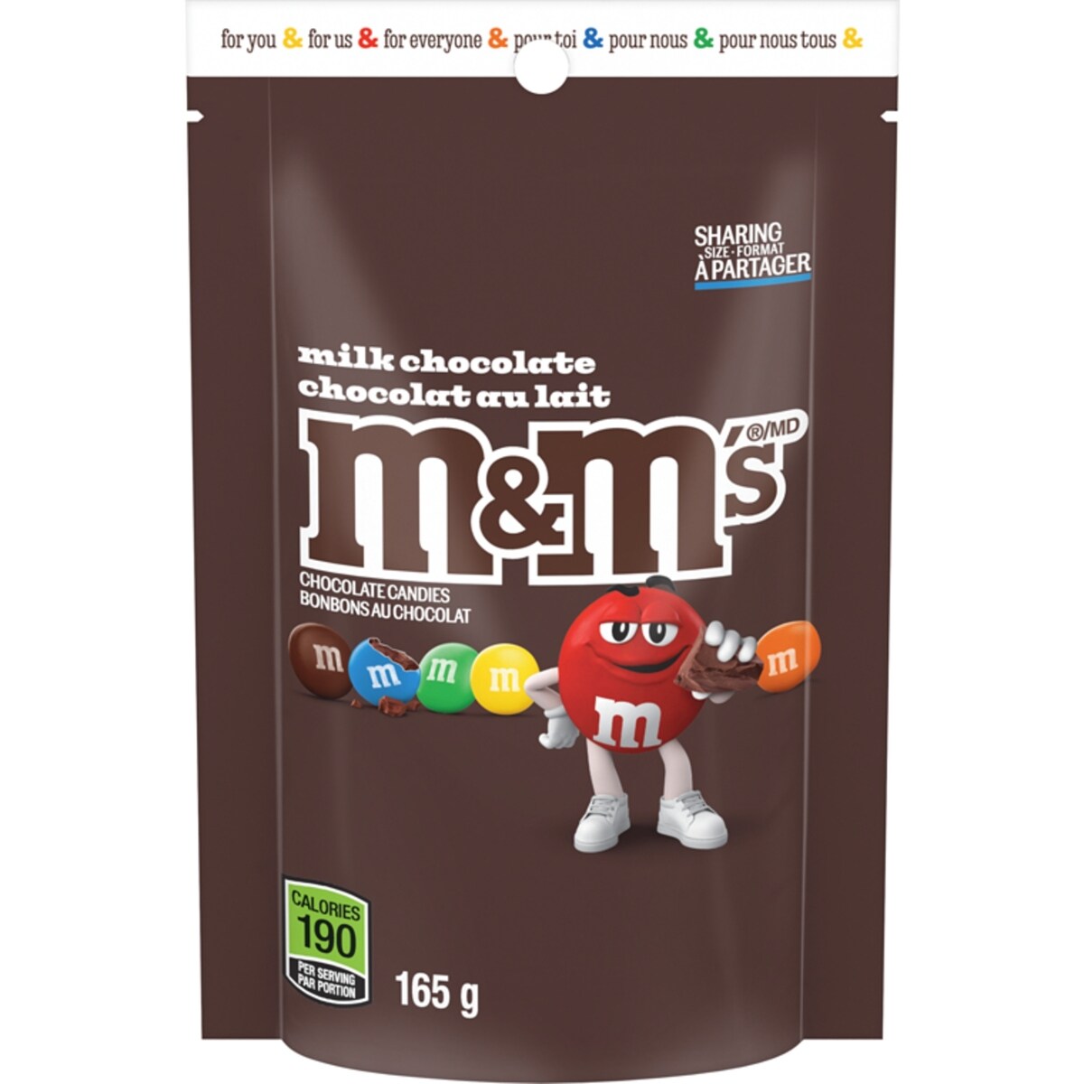 Bonbons au chocolat chocolat au lait format à partager