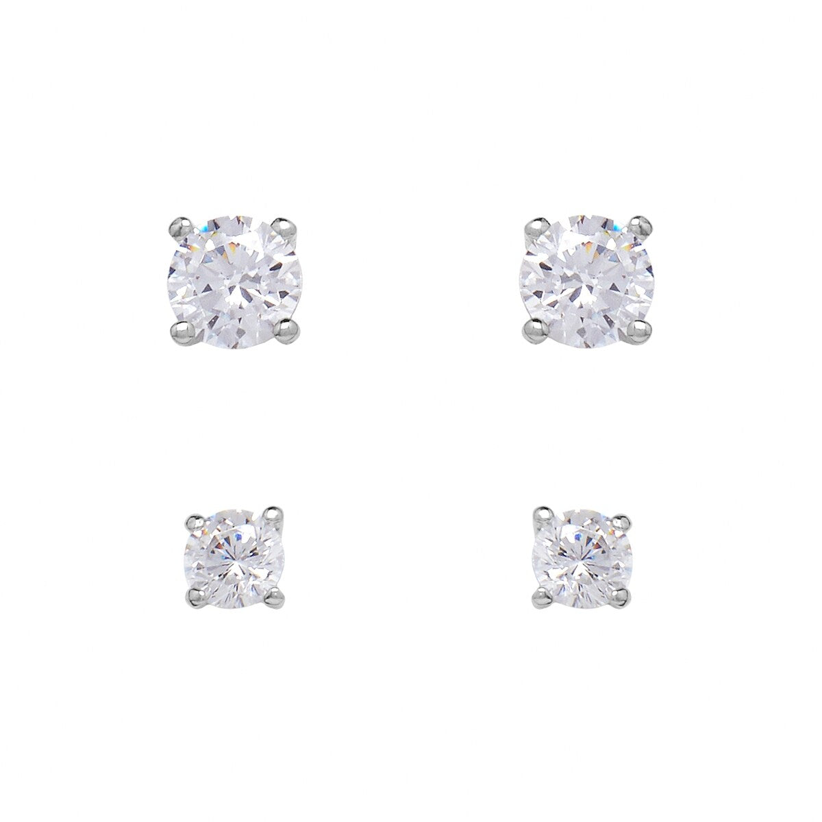 Dormeuse cristal duo argent sterling