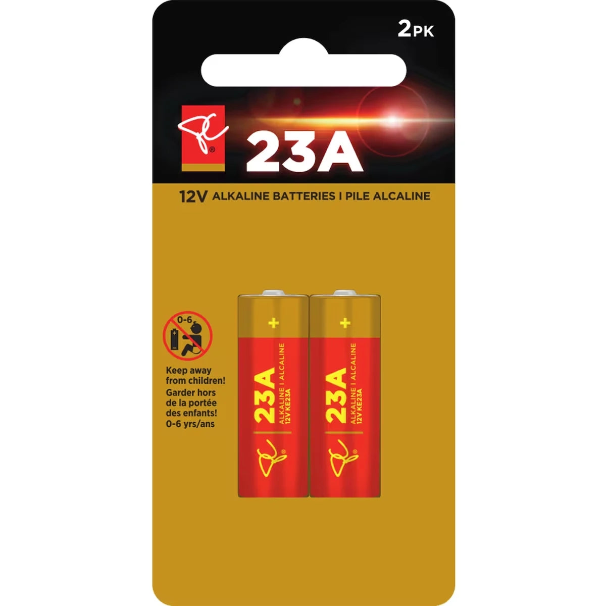 Paquet de 2 pile alcalin 23A