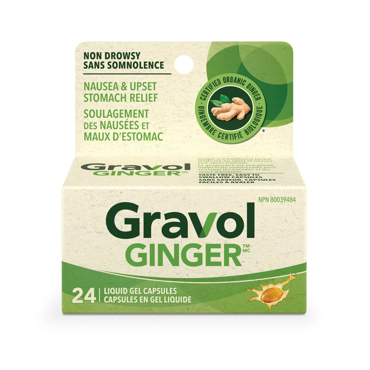 Gingembre Sans Somnolence Capsules De Gel Liquide