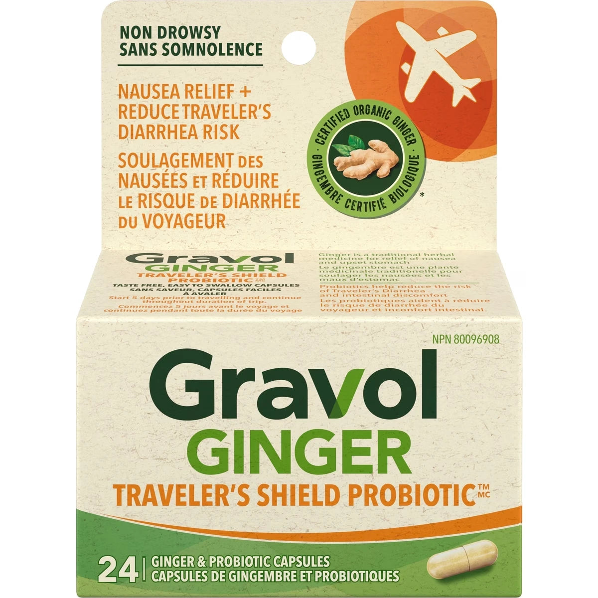 Ginger Traveler's Shield Probiotic