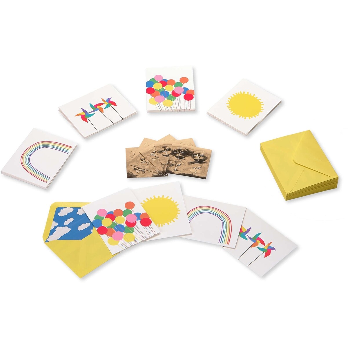 Cartes sans texte avec enveloppes, Petite boîte de bonheur (20 pièces)