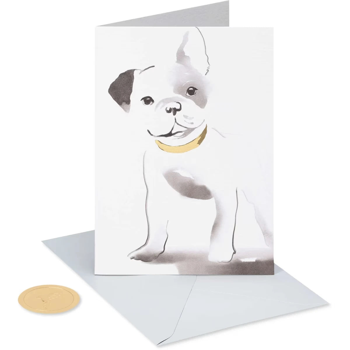 Cartes sans texte avec enveloppes, Frenchie (12 pièces)