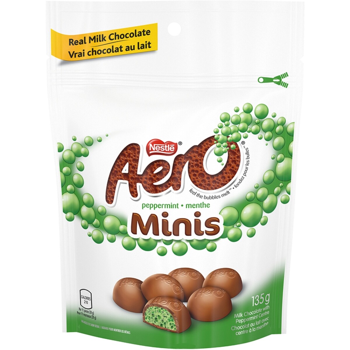 Chocolat au lait  Aero Minis Menthe