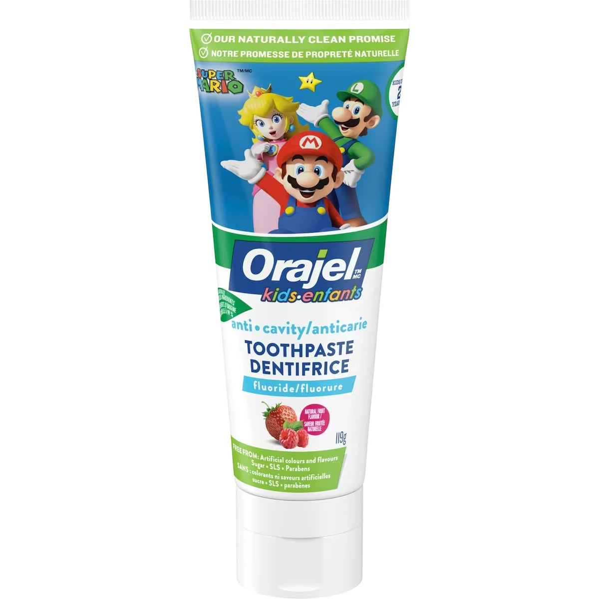 Dentifrice anticarie au fluorure Super Mario Enfants