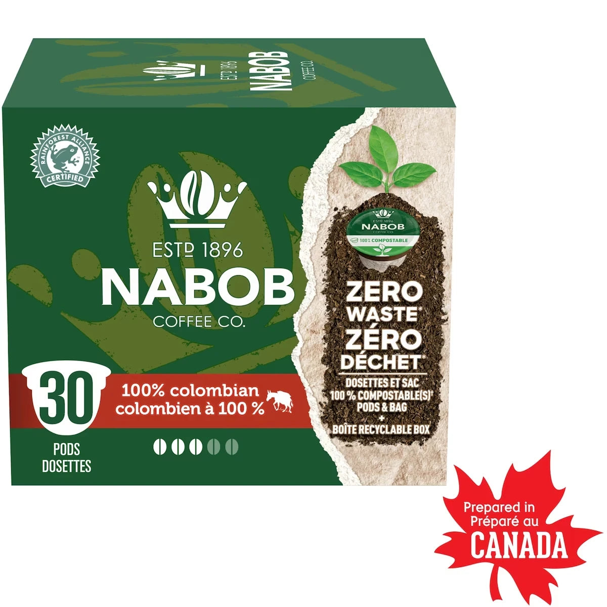 Café 100 % arabica colombien à 100 % torréfaction moyenne
