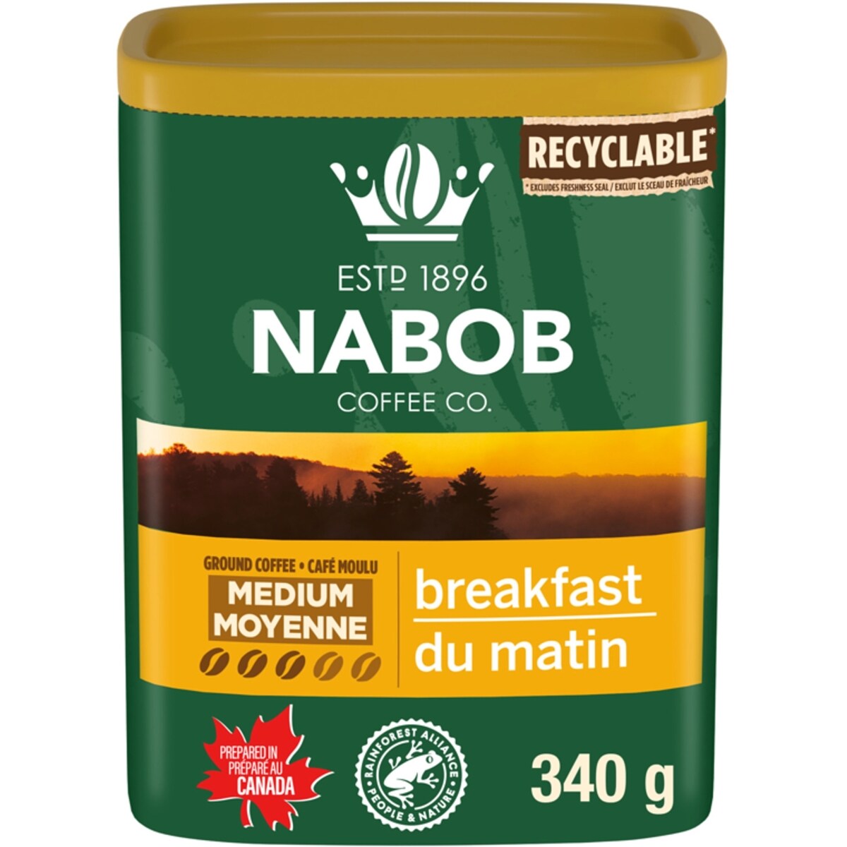 Café moulu mélange du matin torréfaction moyenne