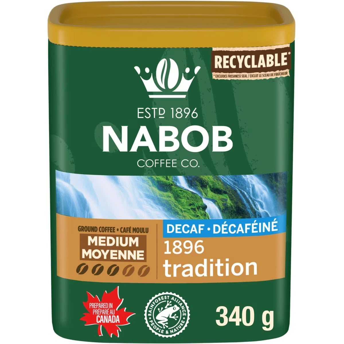 Café décaféiné moulu décaféiné eau suisse torréfaction moyenne