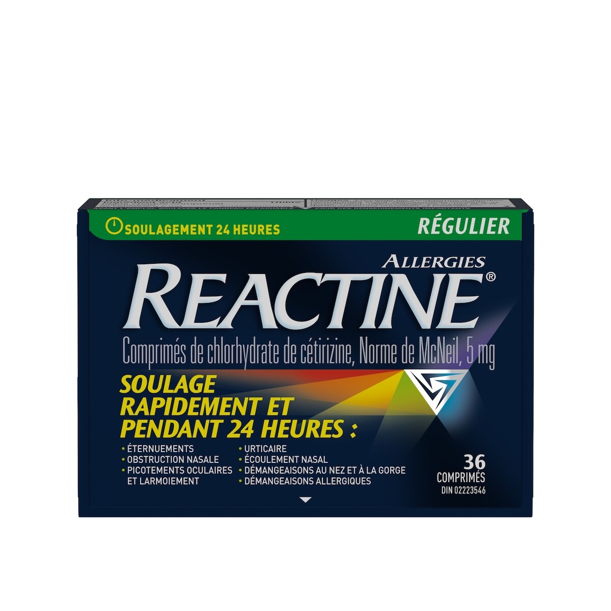 Régulier, Soulagement 24 h, comprimés à 5 mg