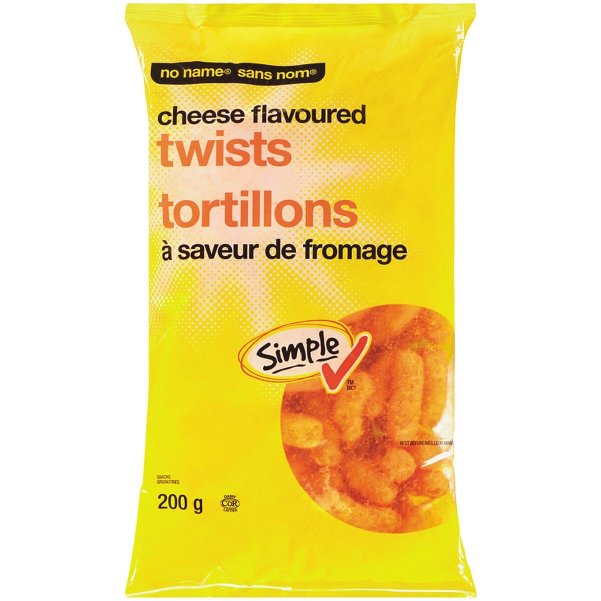 Tortillons à saveur de fromage
