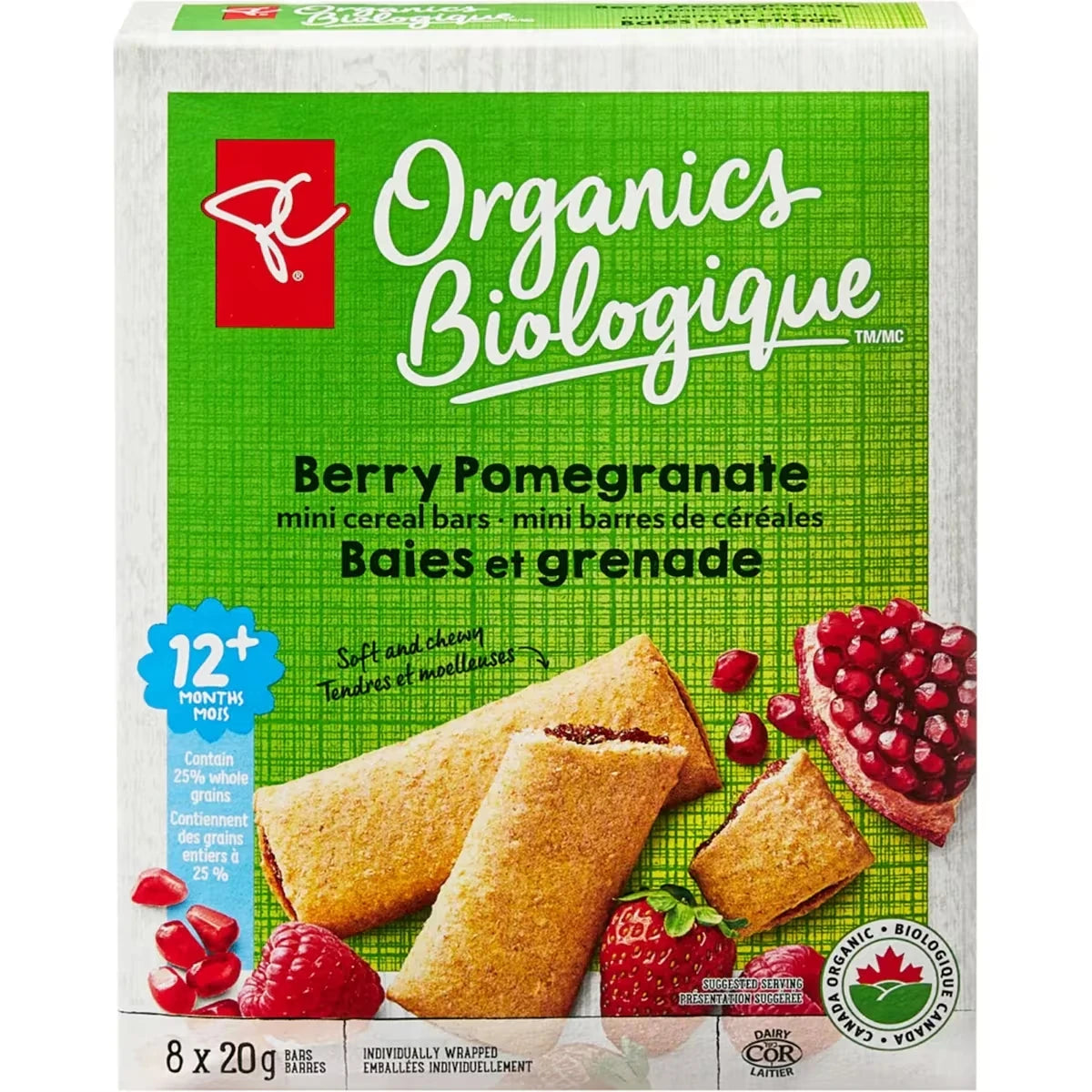 Baies et grenande mini bars de cereales