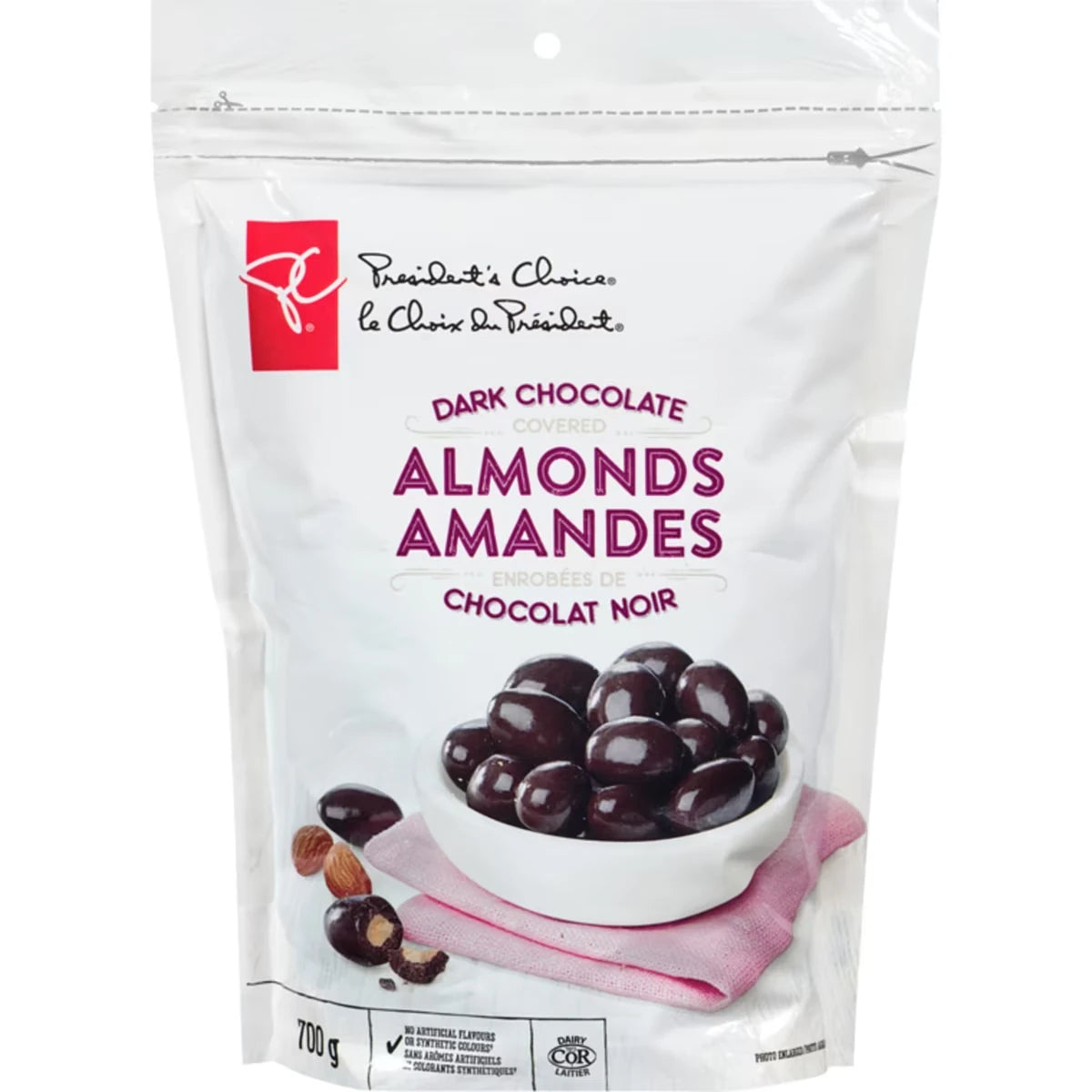 Amandes enrobées de chocolat noir