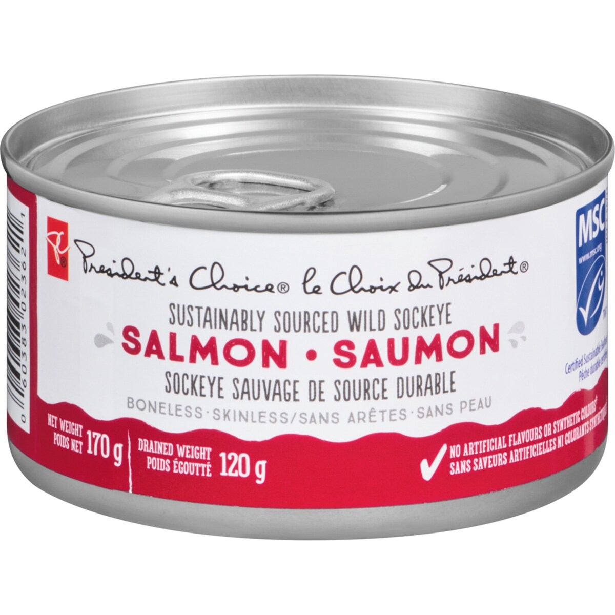 Saumon sockeye du Pacifique sauvage de source durable,  sans arêtes et sans peau