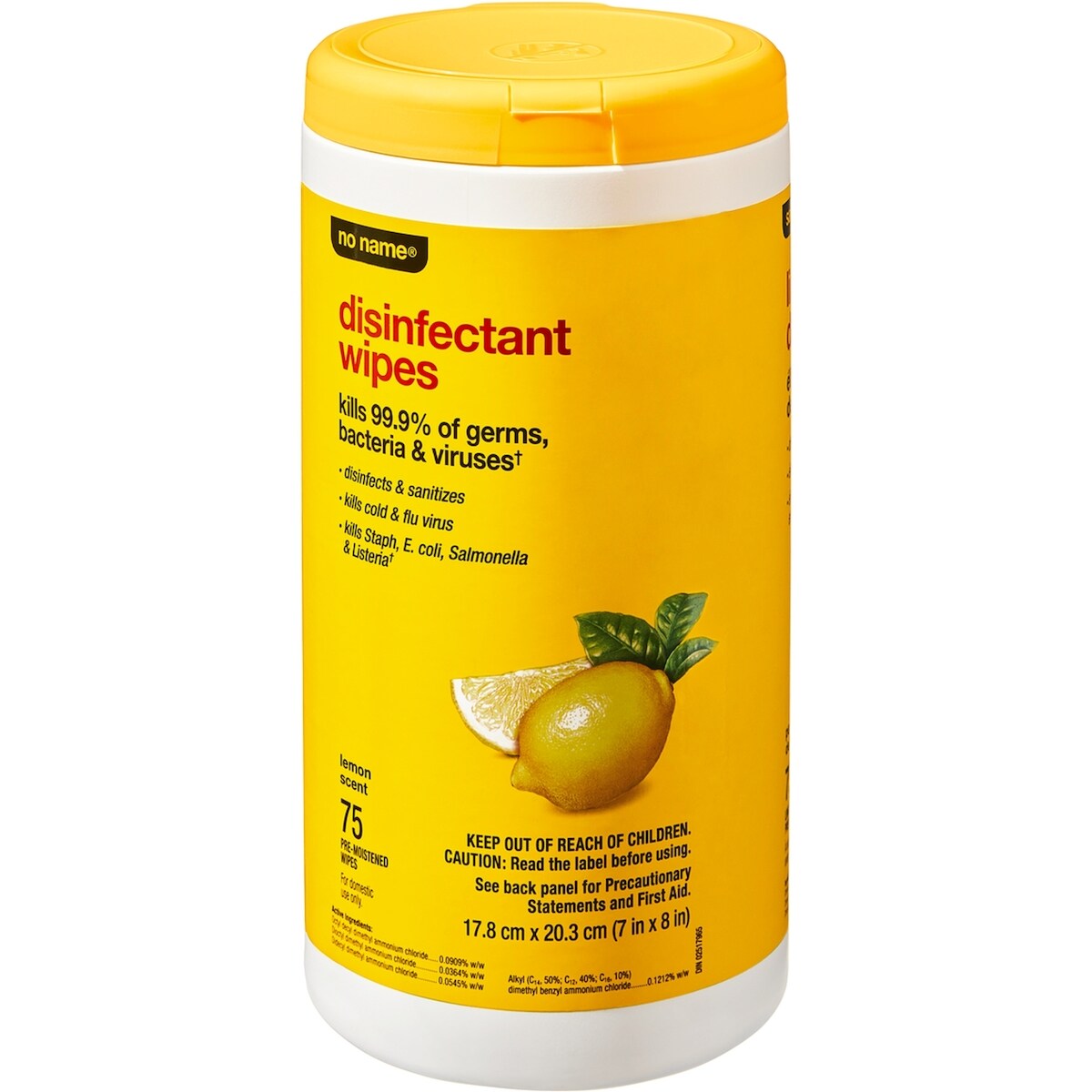 Lingettes désinfectantes parfumées au citron