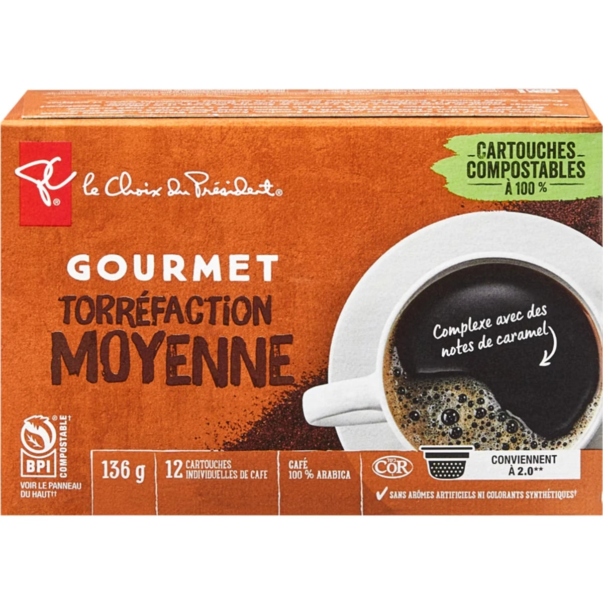 Cartouches individuelles de café torréfaction moyenne Gourmet