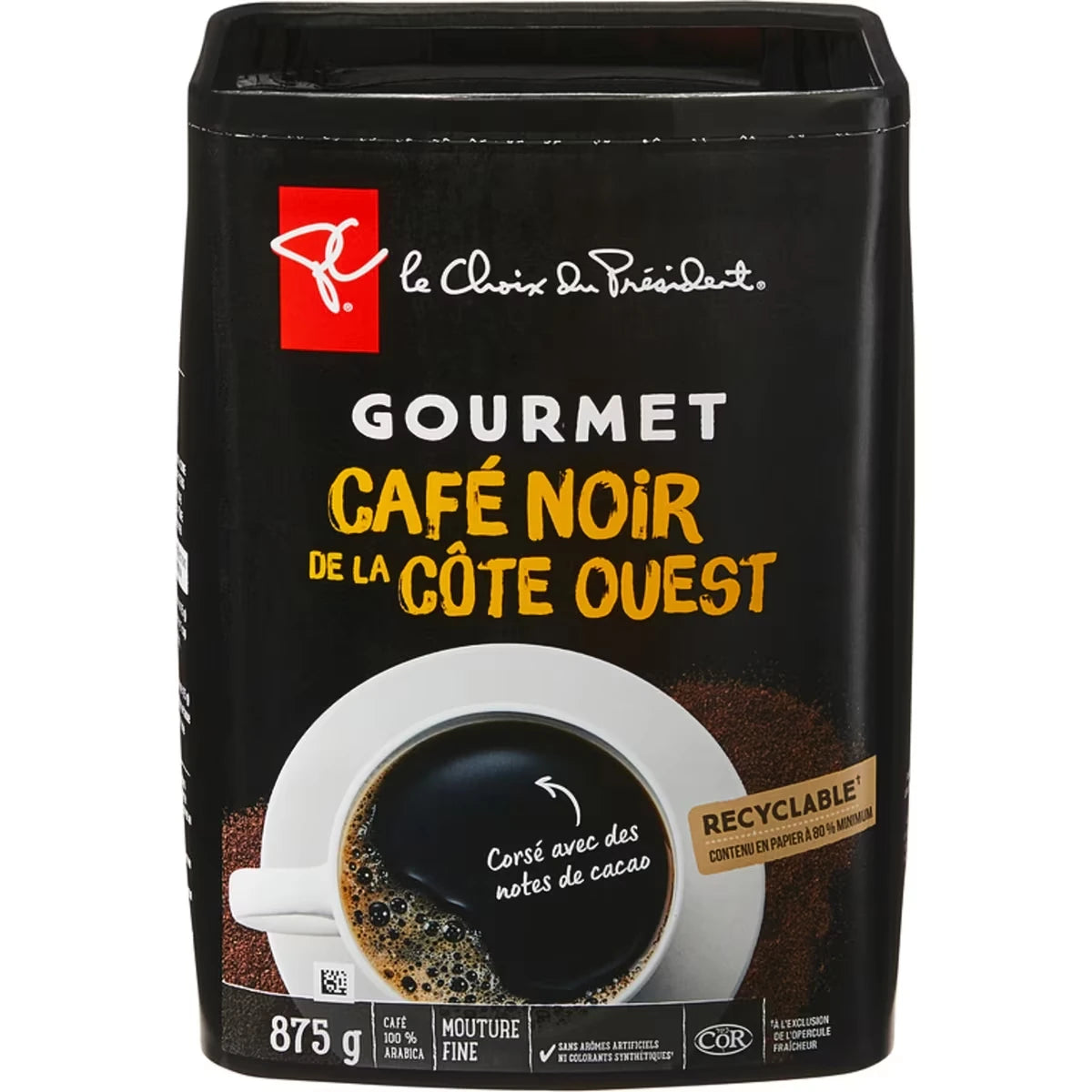 Café moulu Café noir de la Côte Ouest à mouture fine Gourmet