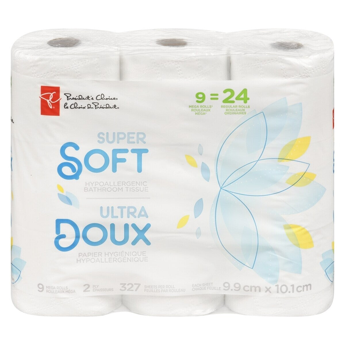 Papier hygiénique hypoallergénique ultra doux, lot de 9