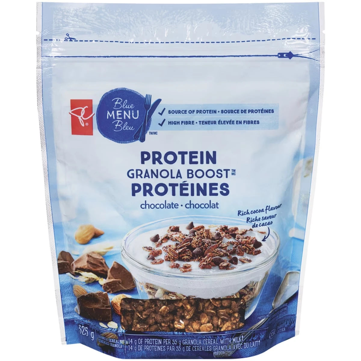 Céréales Granola Boost avec protéines, chocolat