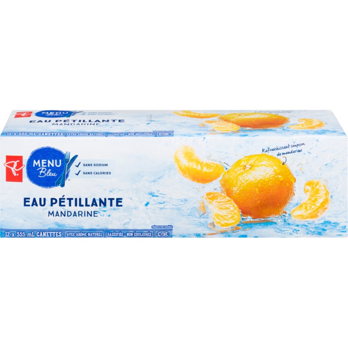 Eau pétillante, mandarine (canette)