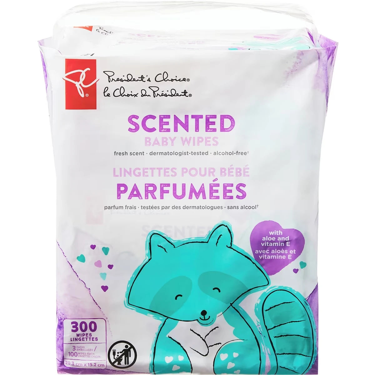 Lingettes pour bébé parfumées