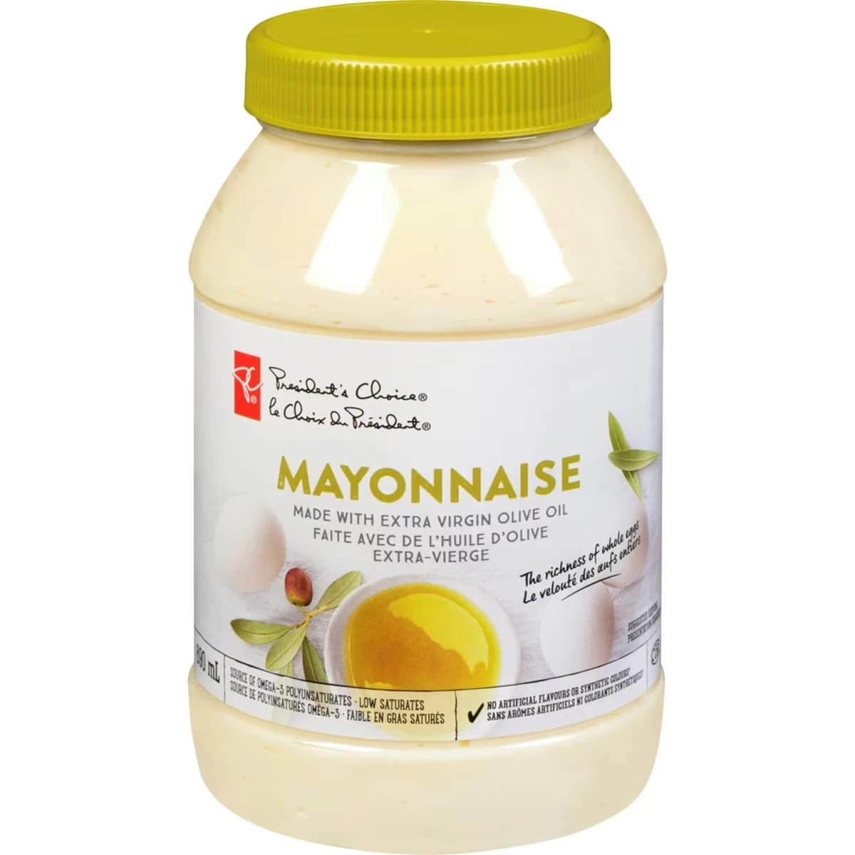 Mayonnaise faite avec de l'huile d'olive extra-vierge