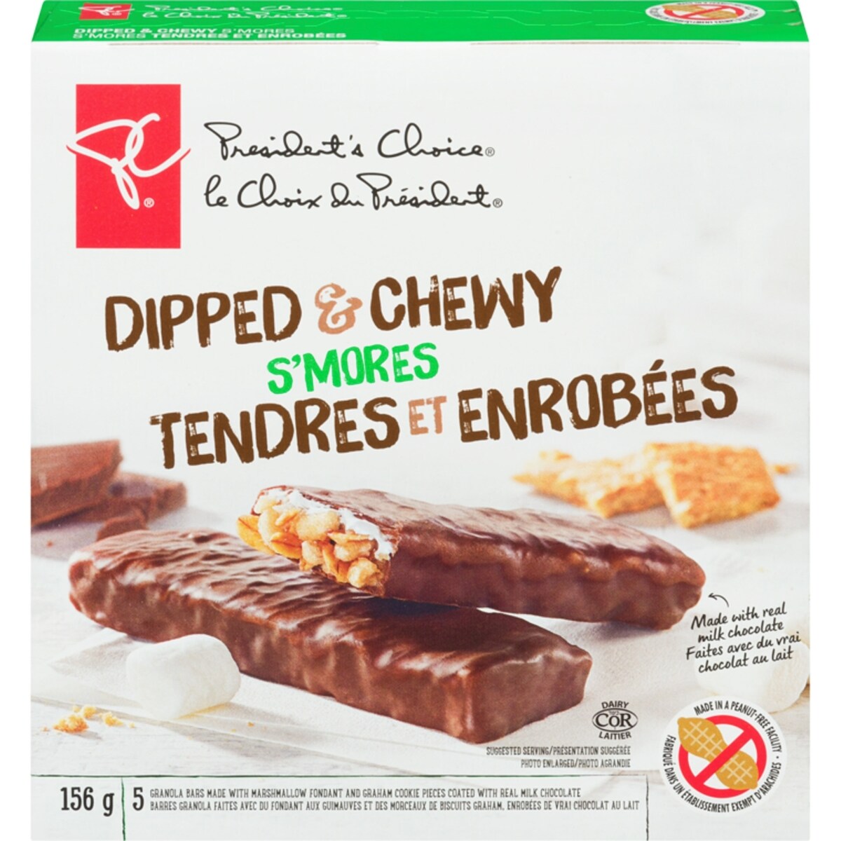 Barres granola tendres et enrobées, s'mores
