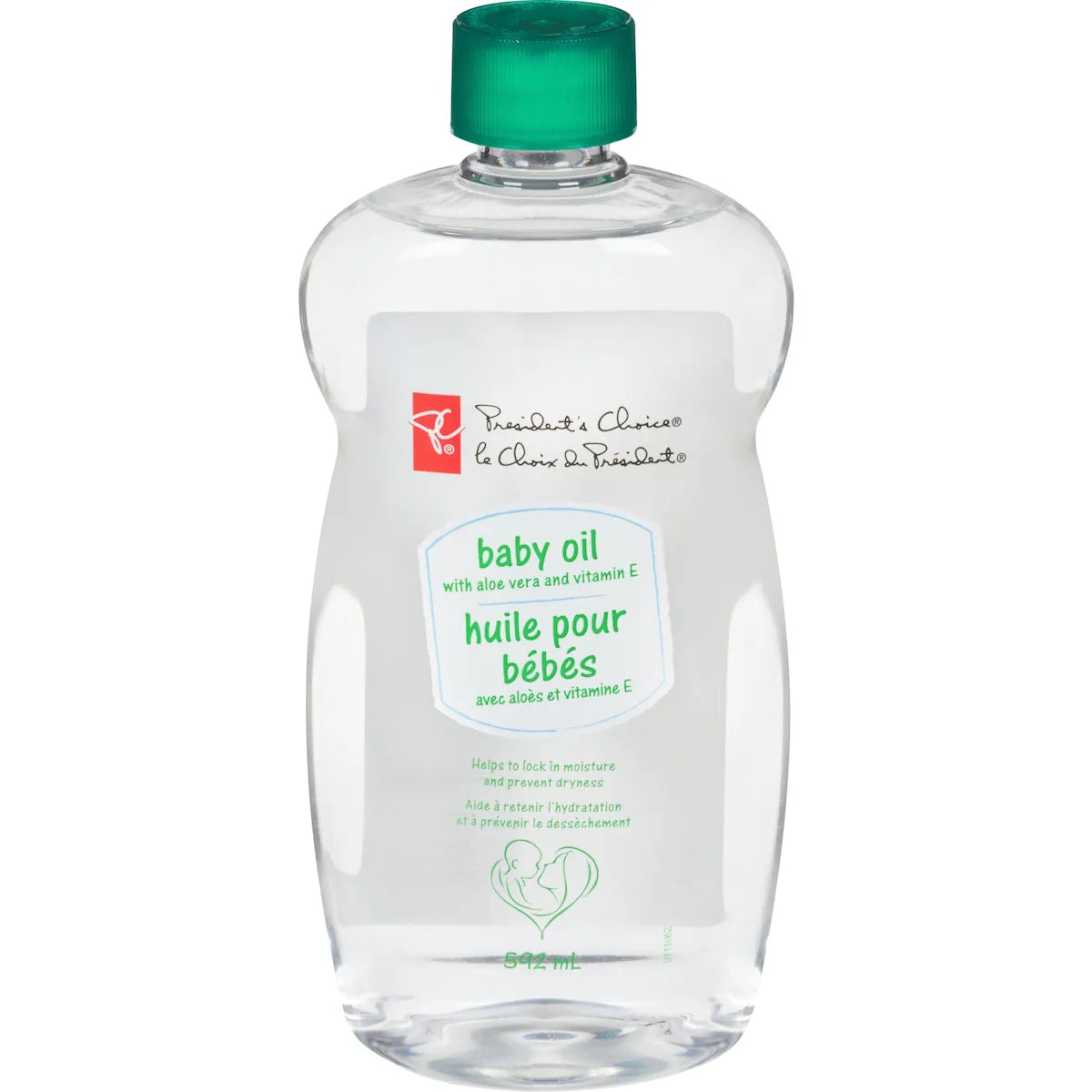 le Choix de President Huile pour Bébés avec aloès et vitamin E 592mL