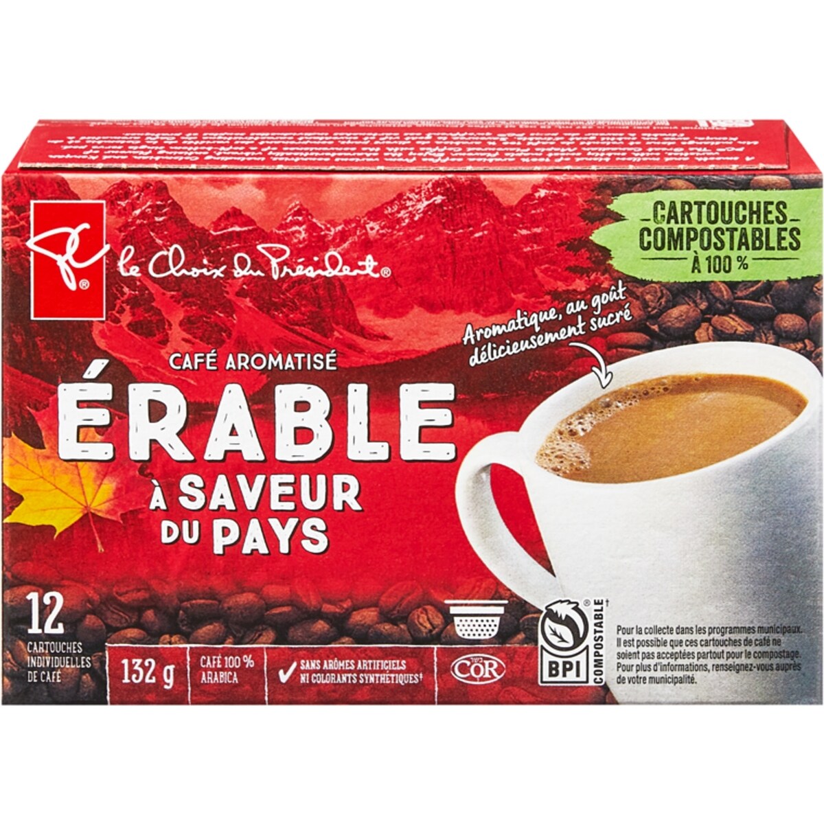Café aromatisé érable à saveur du pays