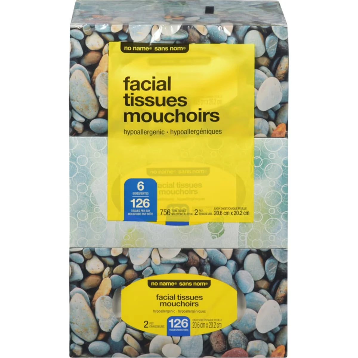 Mouchoirs hypoallergéniques 2 épaisseurs, 126 feuilles