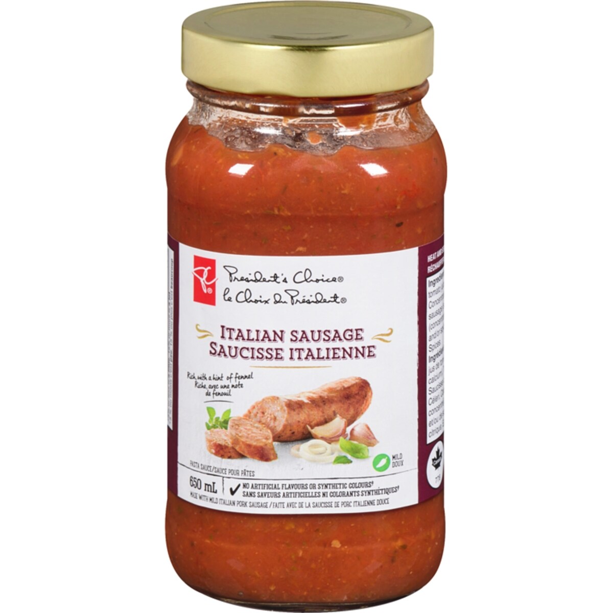 Sauce pour pâtes saucisse italienne doux