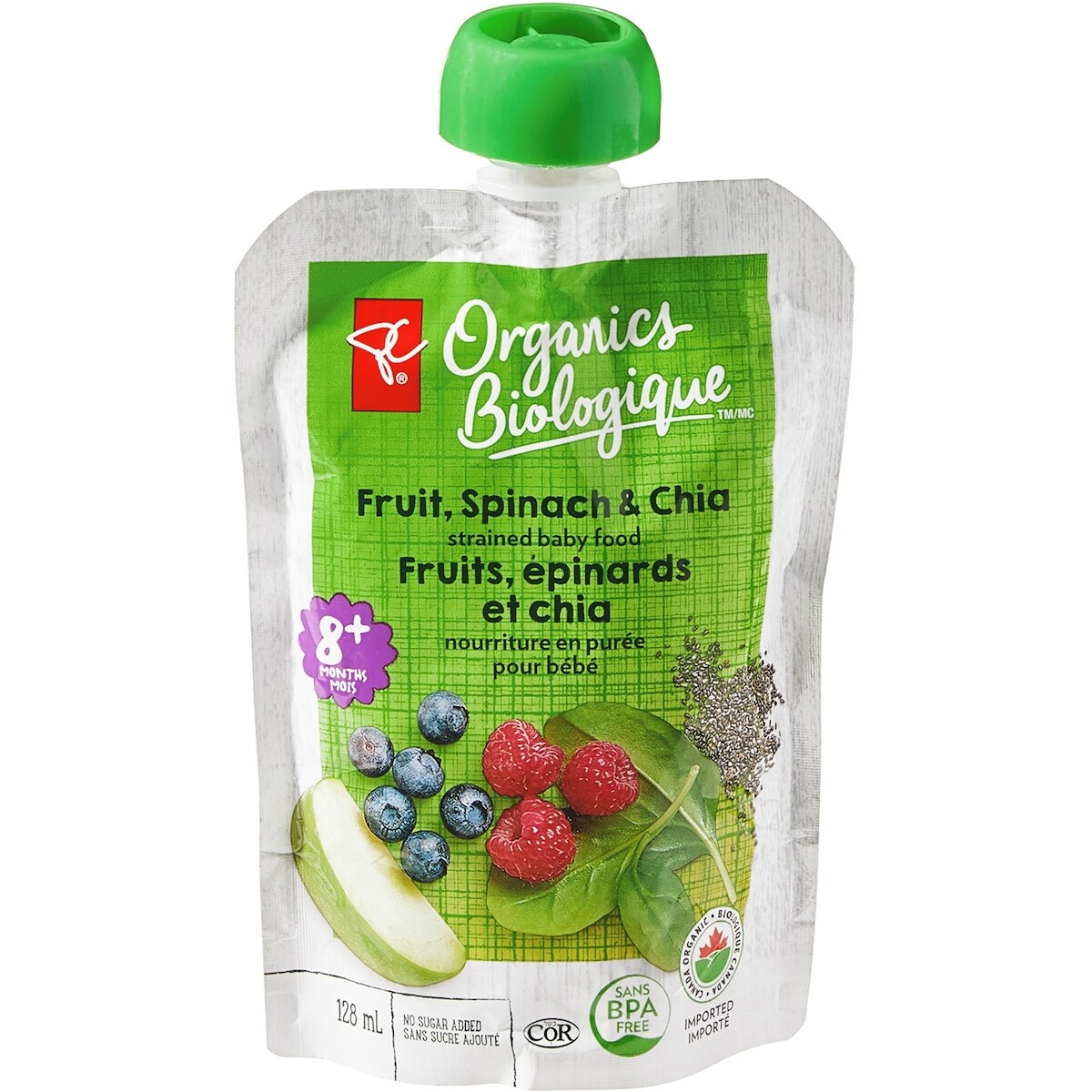 PCB Fruits, epinards et chia