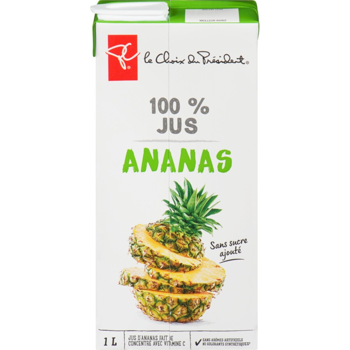Jus d'ananas à 100 %