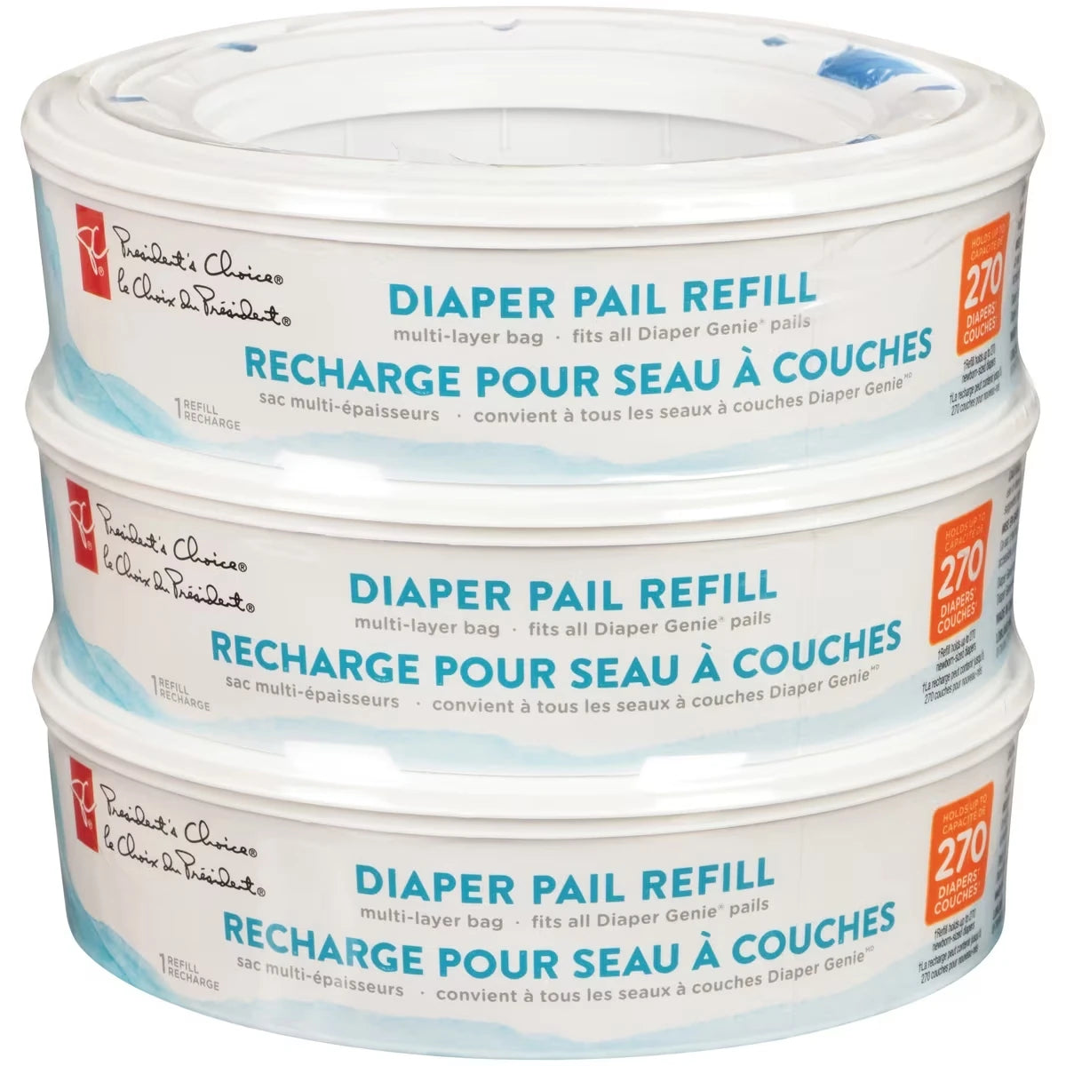 Recharge de seau à couches x3